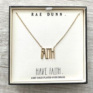 [Rae Dunn] ‘FAITH’ 14kt Gold Plated Necklace
